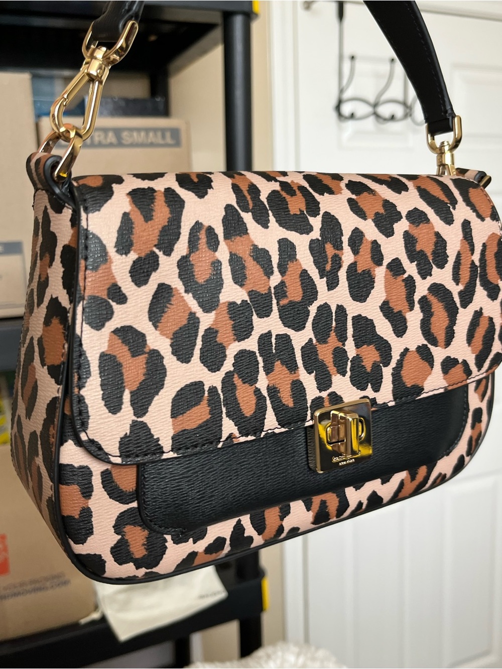 kate spade Leopard Print Mini Shoulder Bag with Black Trim - Picture 3 of 16